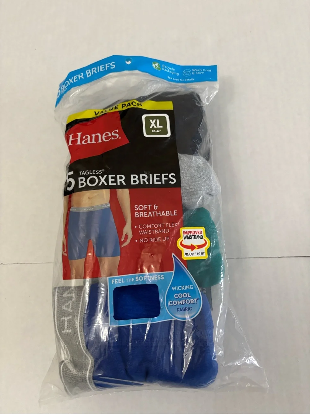 Hanes Men's  Tagless Boxer Underwear,  - 4Pack  new Open Bag XL